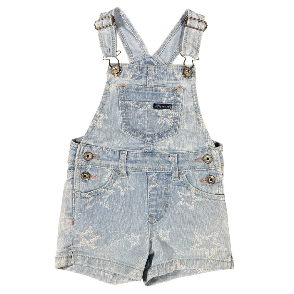 Jordache Girl’s Size 2T Denim Short Overalls with Pockets and‎ Adjustable Straps